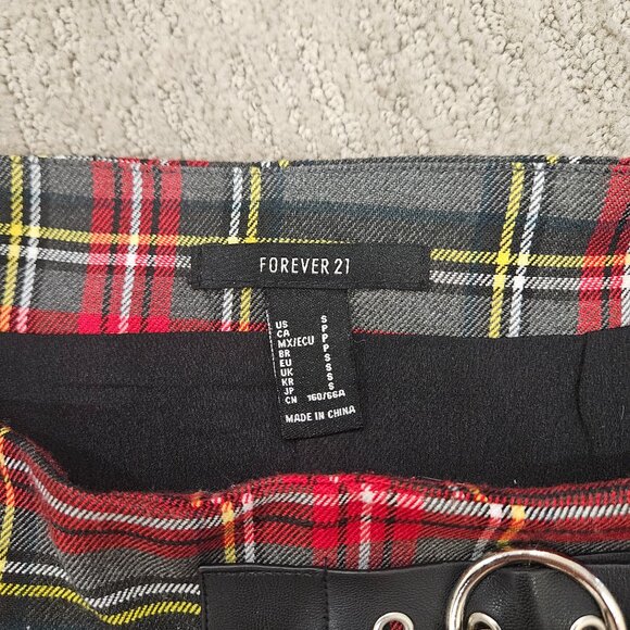 Gray Plaid Mini Skirt - Picture 6 of 6